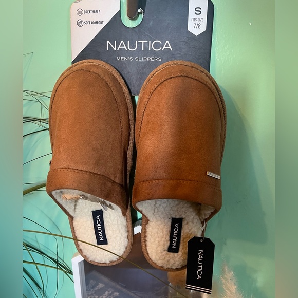 Nautica  Men Tan and Cream Slippers, soft - Picture 1 of 10